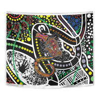 Aboriginal Lizzard Pattern Dot Art Tapestry - Wonder Print Shop