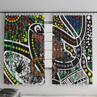 Aboriginal Lizzard Pattern Dot Art Window Curtain - Wonder Print Shop