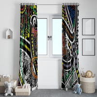 Aboriginal Lizzard Pattern Dot Art Window Curtain - Wonder Print Shop
