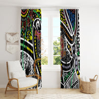 Aboriginal Lizzard Pattern Dot Art Window Curtain - Wonder Print Shop