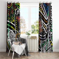 Aboriginal Lizzard Pattern Dot Art Window Curtain - Wonder Print Shop