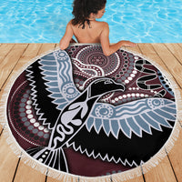 Aboriginal Pattern Bird Beach Blanket - Wonder Print Shop