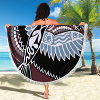 Aboriginal Pattern Bird Beach Blanket - Wonder Print Shop