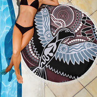 Aboriginal Pattern Bird Beach Blanket - Wonder Print Shop