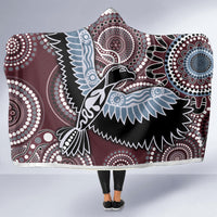 Aboriginal Pattern Bird Hooded Blanket