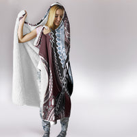 Aboriginal Pattern Bird Hooded Blanket