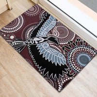 Aboriginal Pattern Bird Rubber Doormat - Wonder Print Shop