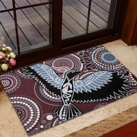 Aboriginal Pattern Bird Rubber Doormat - Wonder Print Shop