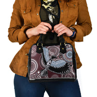 Aboriginal Pattern Bird Shoulder Handbag