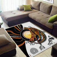 Aboriginal Kangaroo Pattern Dot Art Area Rug - Wonder Print Shop