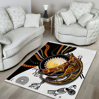 Aboriginal Kangaroo Pattern Dot Art Area Rug - Wonder Print Shop