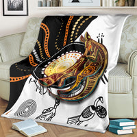 Aboriginal Kangaroo Pattern Dot Art Blanket
