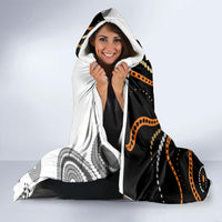 Aboriginal Kangaroo Pattern Dot Art Hooded Blanket