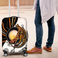 Aboriginal Kangaroo Pattern Dot Art Luggage Cover - Wonder Print Shop