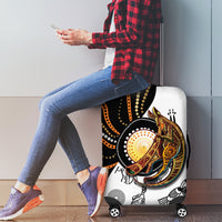 Aboriginal Kangaroo Pattern Dot Art Luggage Cover - Wonder Print Shop