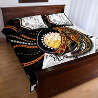 Aboriginal Kangaroo Pattern Dot Art Quilt Bed Set - Wonder Print Shop