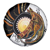 Aboriginal Kangaroo Pattern Dot Art Spare Tire Cover - Wonder Print Shop