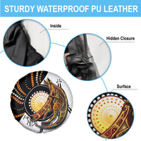 Aboriginal Kangaroo Pattern Dot Art Spare Tire Cover - Wonder Print Shop