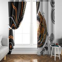 Aboriginal Kangaroo Pattern Dot Art Window Curtain - Wonder Print Shop