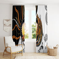 Aboriginal Kangaroo Pattern Dot Art Window Curtain - Wonder Print Shop