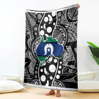 Torest Trait Islands Map Mix Aboriginal Pattern Blanket