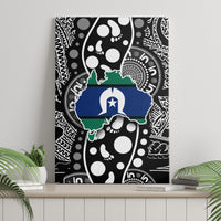 Torest Trait Islands Map Mix Aboriginal Pattern Canvas Wall Art - Wonder Print Shop