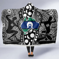 Torest Trait Islands Map Mix Aboriginal Pattern Hooded Blanket