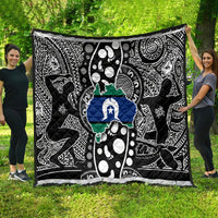 Torest Trait Islands Map Mix Aboriginal Pattern Quilt - Wonder Print Shop