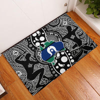 Torest Trait Islands Map Mix Aboriginal Pattern Rubber Doormat - Wonder Print Shop