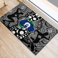Torest Trait Islands Map Mix Aboriginal Pattern Rubber Doormat - Wonder Print Shop