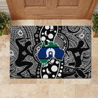 Torest Trait Islands Map Mix Aboriginal Pattern Rubber Doormat - Wonder Print Shop