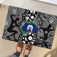 Torest Trait Islands Map Mix Aboriginal Pattern Rubber Doormat - Wonder Print Shop