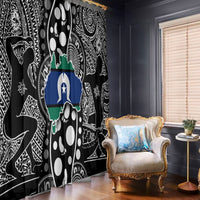 Torest Trait Islands Map Mix Aboriginal Pattern Window Curtain - Wonder Print Shop