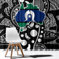 Torest Trait Islands Map Mix Aboriginal Pattern Window Curtain - Wonder Print Shop