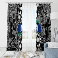 Torest Trait Islands Map Mix Aboriginal Pattern Window Curtain - Wonder Print Shop