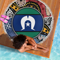 Torest Trait Islands Mix Aboriginal Pattern Beach Blanket - Wonder Print Shop