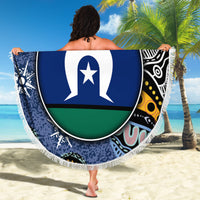 Torest Trait Islands Mix Aboriginal Pattern Beach Blanket - Wonder Print Shop