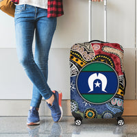 Torest Trait Islands Mix Aboriginal Pattern Luggage Cover - Wonder Print Shop
