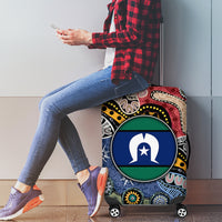 Torest Trait Islands Mix Aboriginal Pattern Luggage Cover - Wonder Print Shop