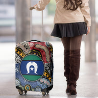 Torest Trait Islands Mix Aboriginal Pattern Luggage Cover - Wonder Print Shop