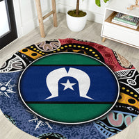Torest Trait Islands Mix Aboriginal Pattern Round Carpet