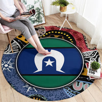 Torest Trait Islands Mix Aboriginal Pattern Round Carpet