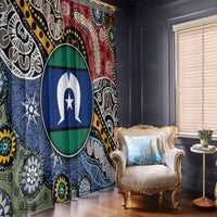 Torest Trait Islands Mix Aboriginal Pattern Window Curtain - Wonder Print Shop