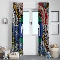 Torest Trait Islands Mix Aboriginal Pattern Window Curtain - Wonder Print Shop