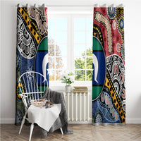 Torest Trait Islands Mix Aboriginal Pattern Window Curtain - Wonder Print Shop