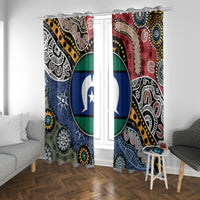 Torest Trait Islands Mix Aboriginal Pattern Window Curtain - Wonder Print Shop