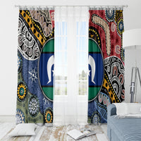 Torest Trait Islands Mix Aboriginal Pattern Window Curtain - Wonder Print Shop