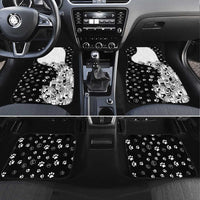 Judging You Silently Car Mats Black Cat Playful Monochrome Paw Print