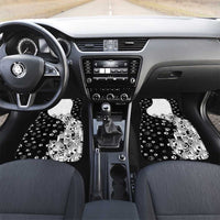 Judging You Silently Car Mats Black Cat Playful Monochrome Paw Print