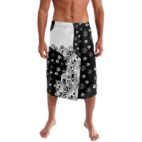 Judging You Silently Lavalava Black Cat Playful Monochrome Paw Print